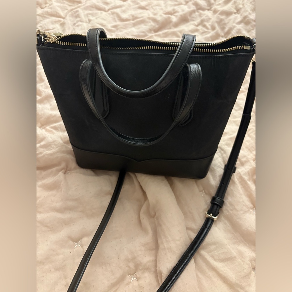 Kate Spade Lola Glitter Small Black Satchel Crossbody - Picture 5 of 12